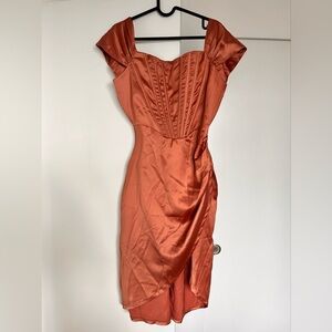 Corset dress with boning, XL but fits L